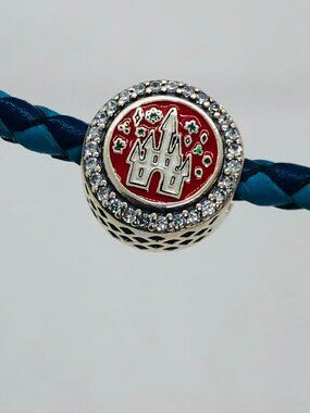 ✨✨Pandora Disney Charm Merry Christmas Minnie Castle Candy Cane Charm